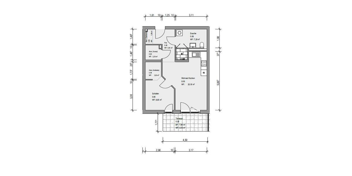 Etagenwohnung Bad Harzburg - 2 Zimmer, 50 m&sup2;, 304&euro; | Angebot:26564246