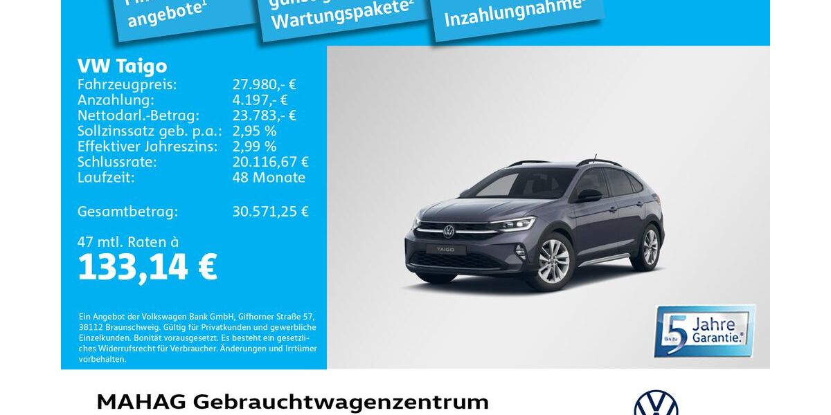 VW Taigo 6.182 km 27.980 &euro; München 80935