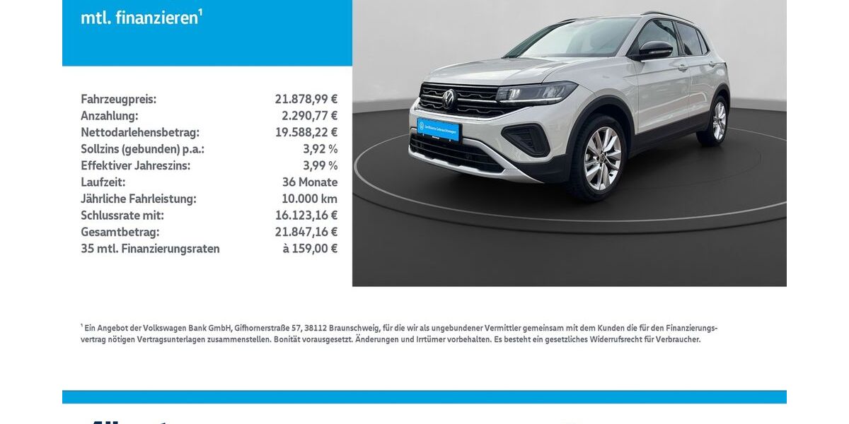 VW T-Cross 26.465 km 20.949 &euro; Nordhausen 99734