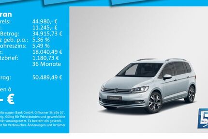 VW Touran 1.413 km 44.980 &euro; München 80687