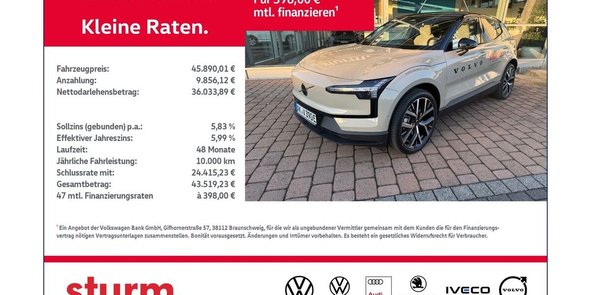 Volvo EX30 6.000 km 45.890 &euro; Altenkirchen 57610