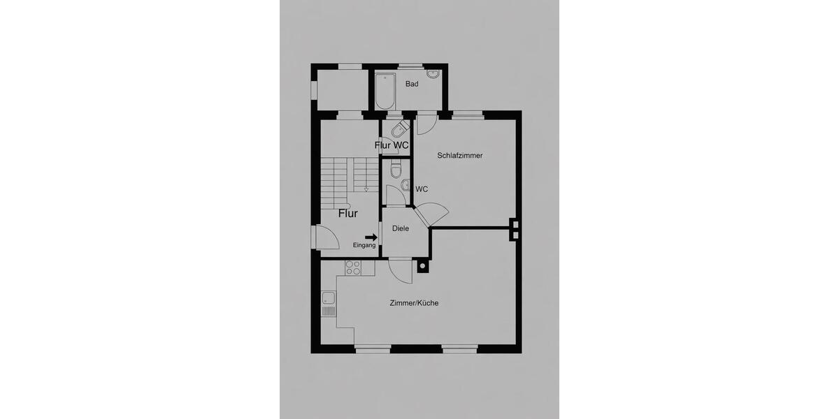 Erdgeschoßwohnung Velbert Velbert-Mitte - 2 Zimmer, 55 m&sup2;, 590&euro; | Angebot:24984886