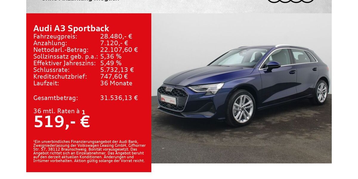 Audi A3 5.000 km 27.980 &euro; Würzburg 97076