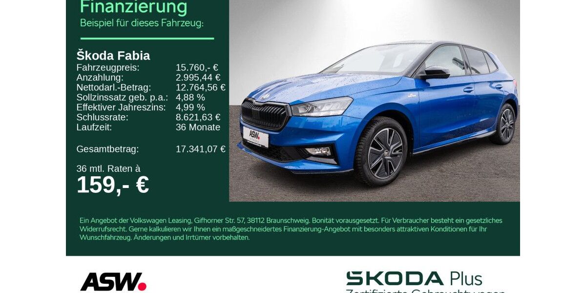 Skoda Fabia 29.500 km 15.760 &euro; Weinsberg 74189