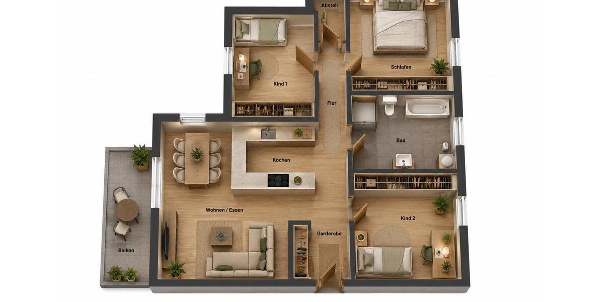 Etagenwohnung Aschaffenburg Gailbach - 4 Zimmer, 98 m&sup2;, 499.000&euro; | Angebot:26619425