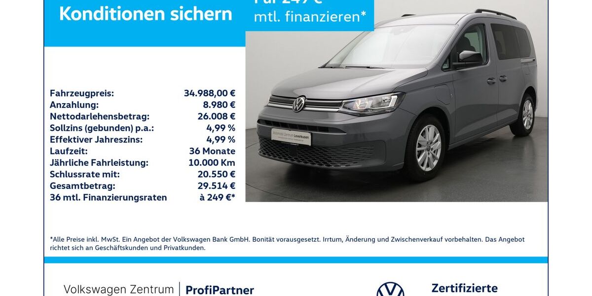 VW Caddy 12.801 km 34.988 &euro; Leverkusen 51379