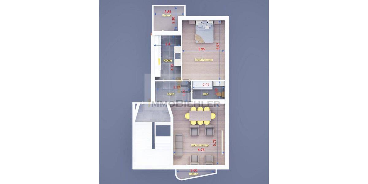 Etagenwohnung Köln Neustadt-Süd - 2 Zimmer, 70 m&sup2;, 424.000&euro; | Angebot:26840662