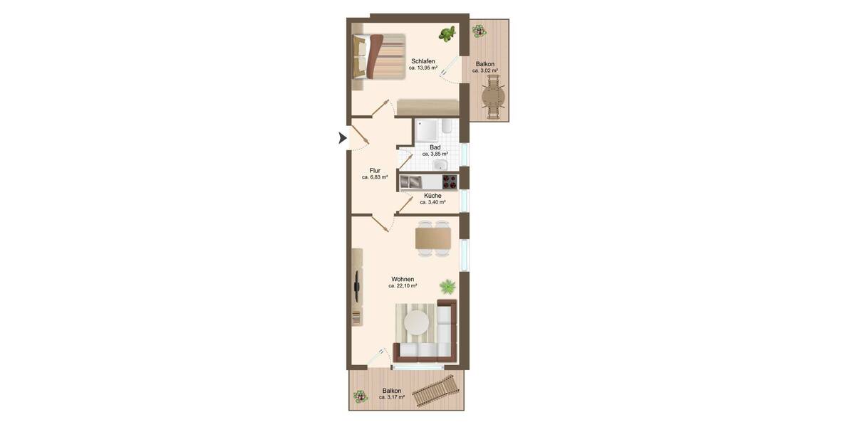 Etagenwohnung Inzell - 2 Zimmer, 56 m&sup2;, 215.000&euro; | Angebot:26291331