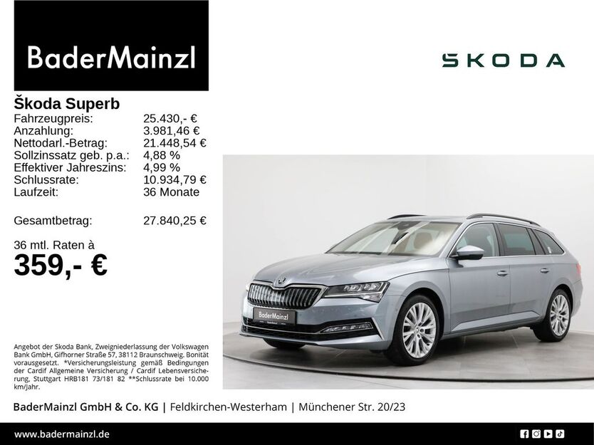 Skoda Superb 71.200 km 25.430 € Feldkirchen/Westerham 83620