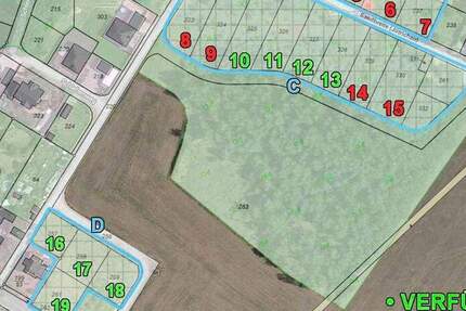 Baugrundstücke bei Dessau-Roßlau: 13 Parzellen von 415-882 m² einzeln oder gesamt verfügbar zimmer