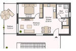 Etagenwohnung Aalen Unterkochen - 2 Zimmer, 64 m&sup2;, 965&euro; | Angebot:26017847