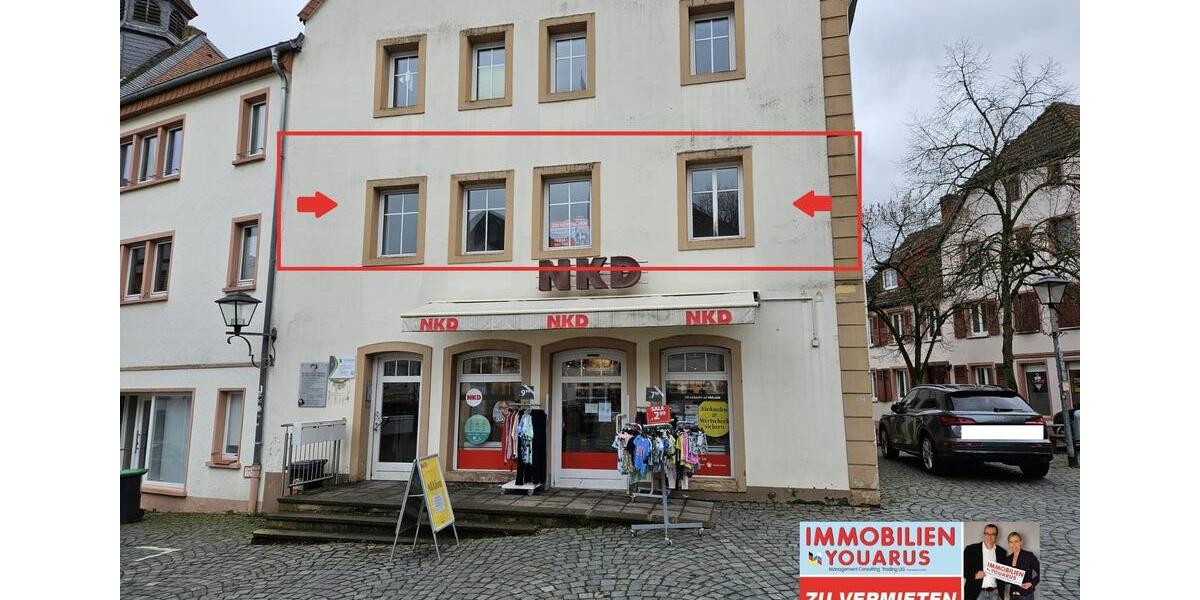 Provisionsfrei zu vermieten: Praxis Büro Gewerbeeinheit 1. Etage mit Aufzug ca. 220 m² im Zentrum Ottweiler Altstadt zimmer