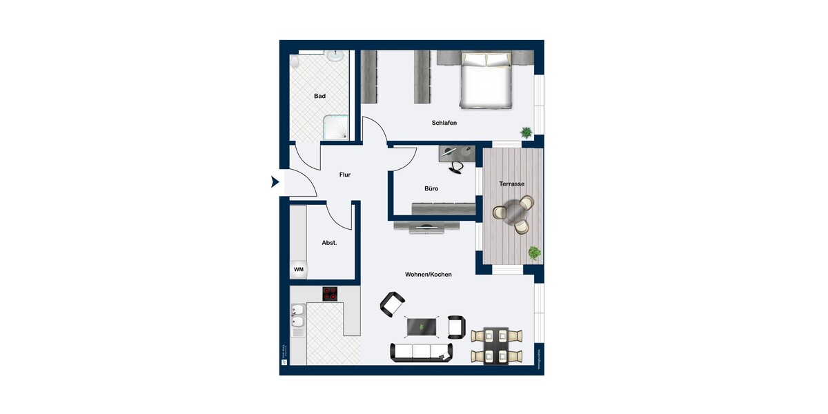 Moderne 3-Zimmer-Wohnung in zentraler Lage von Rosendahl–Osterwick - Erdgeschoßwohnung Rosendahl | Angebot:23330016