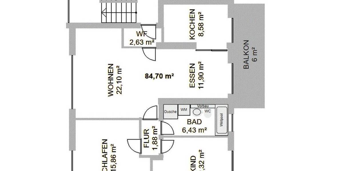 Etagenwohnung Bad Tölz - 4 Zimmer, 84 m&sup2;, 460.000&euro; | Angebot:26318940