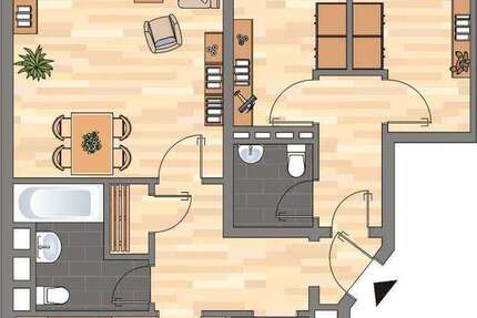 Wohnung zum Mieten in Bergheim 424,44 € 89.11 m²