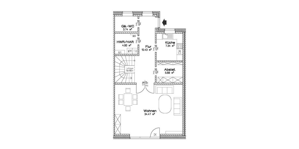 Reihenmittelhaus Lüneburg Häcklingen - 4 Zimmer, 135 m&sup2;, 564.000&euro; | Angebot:26358934