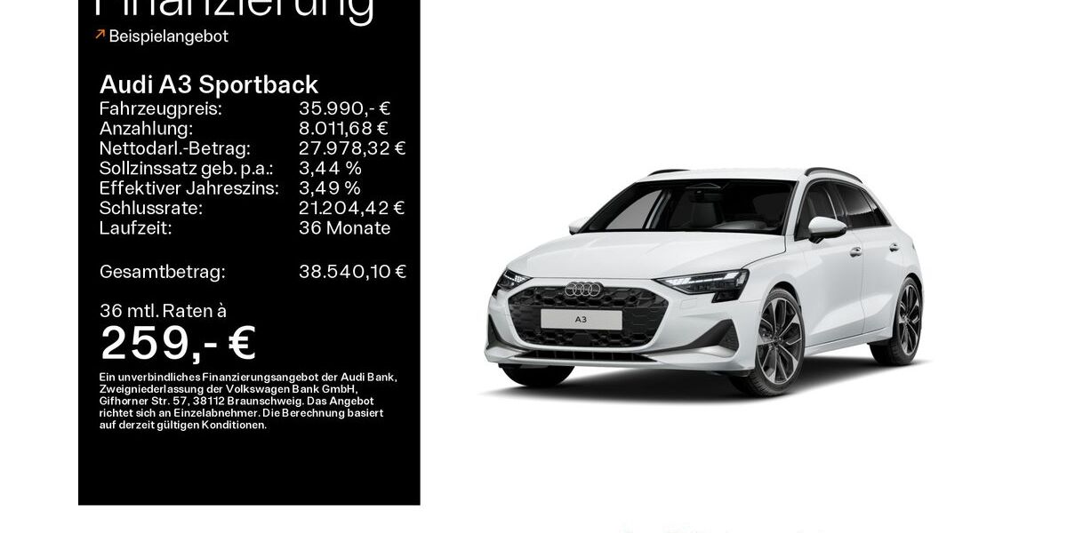 Audi A3 6.481 km 35.990 &euro; Eisenach 99817