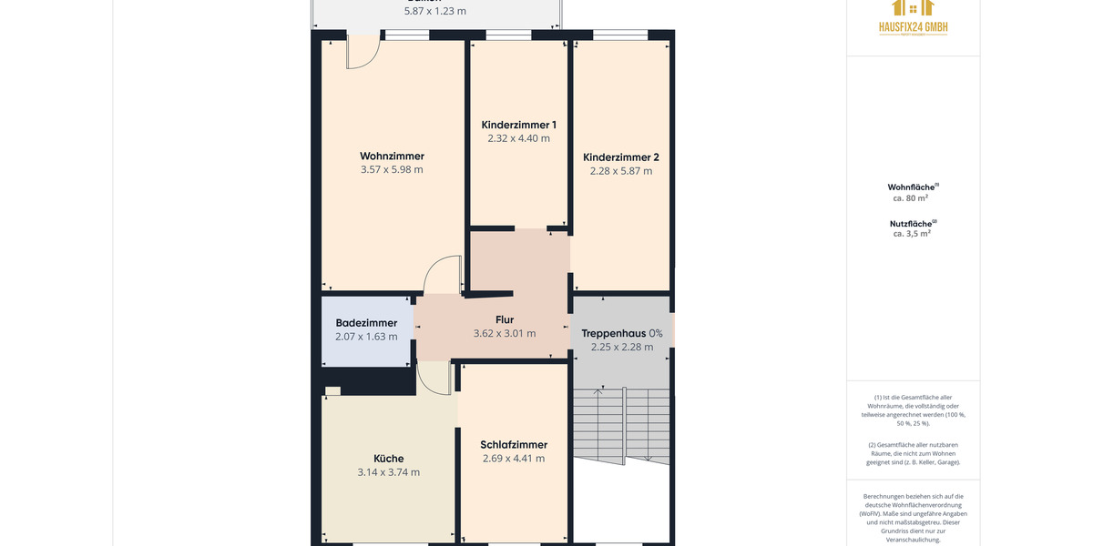 Etagenwohnung Oschersleben (Bode) - 4 Zimmer, 83 m&sup2;, 565&euro; | Angebot:26299833