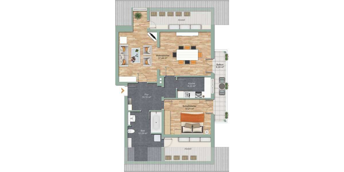 Etagenwohnung Bad Tölz - 2 Zimmer, 72 m&sup2;, 360.000&euro; | Angebot:26175158