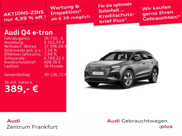 Audi Q4 e-tron 31.477 km 26.750 &euro; Frankfurt am Main 60314