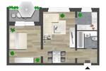 Erdgeschoßwohnung Chemnitz Adelsberg - 2 Zimmer, 44 m&sup2;, 250&euro; | Angebot:26682179