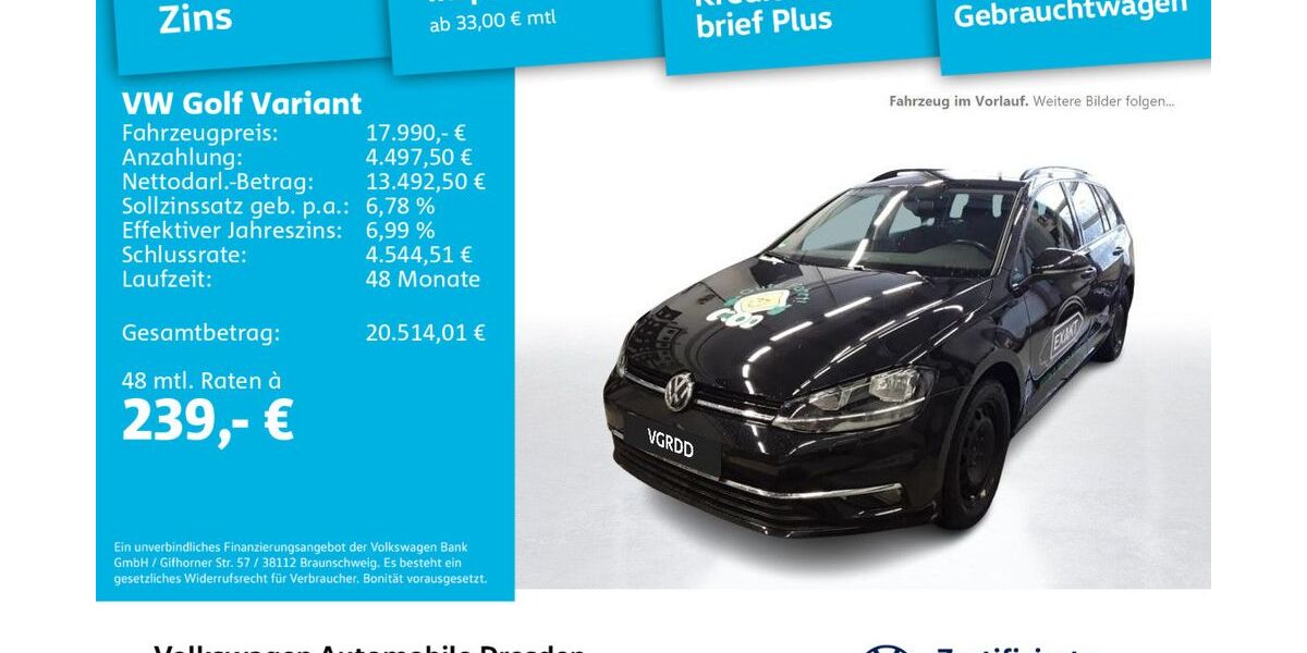 VW Golf 53.858 km 17.990 &euro; Dresden 01067