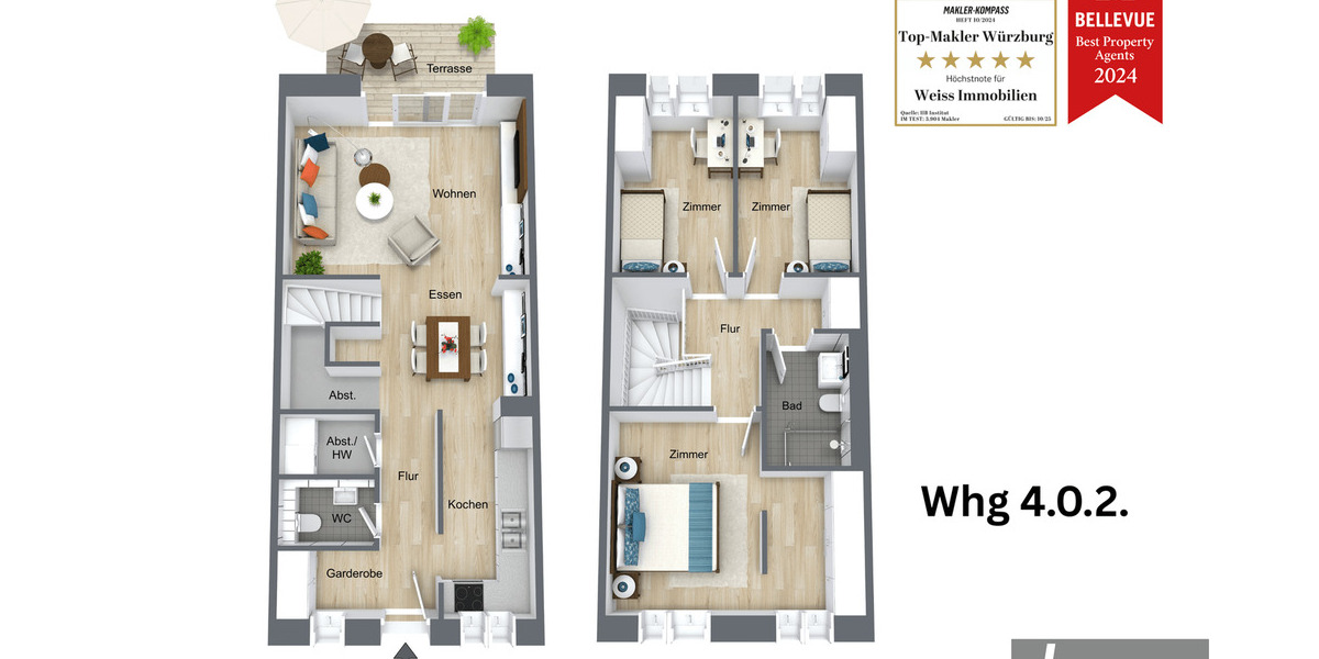 Etagenwohnung Hilpoltstein - 4 Zimmer, 103 m&sup2;, 563.530&euro; | Angebot:25802088