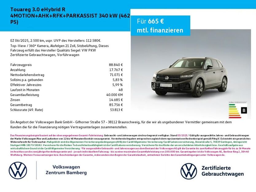 VW Touareg 2.500 km 88.840 € Bamberg 96052