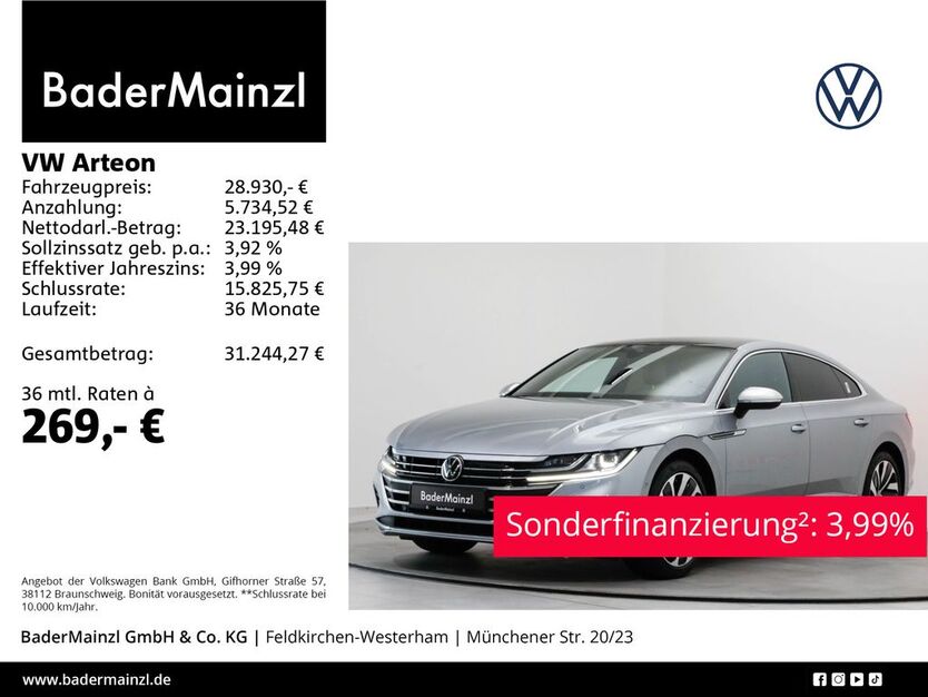 VW Arteon 78.300 km 28.930 € Feldkirchen/Westerham 83620