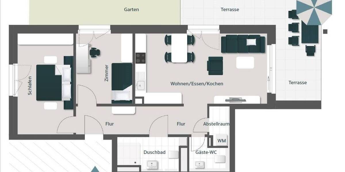 Etagenwohnung Bad Säckingen - 3 Zimmer, 82 m&sup2;, 466.000&euro; | Angebot:25996460