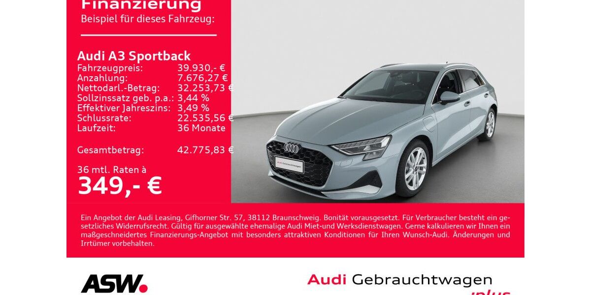 Audi A3 7.200 km 39.930 &euro; Heilbronn 74074