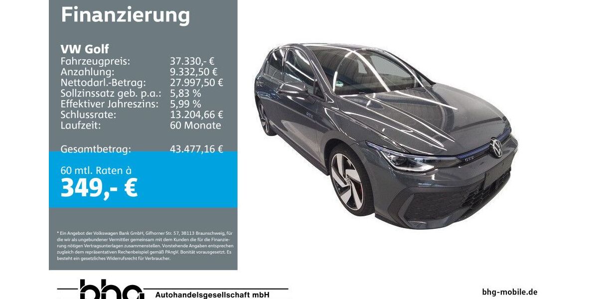 VW Golf 9.057 km 37.330 &euro; Kehl 77694