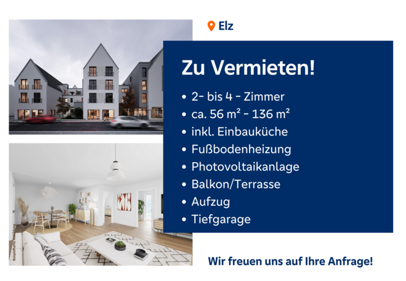 Wohnung zum Mieten in Elz 1.155 € 89 m²