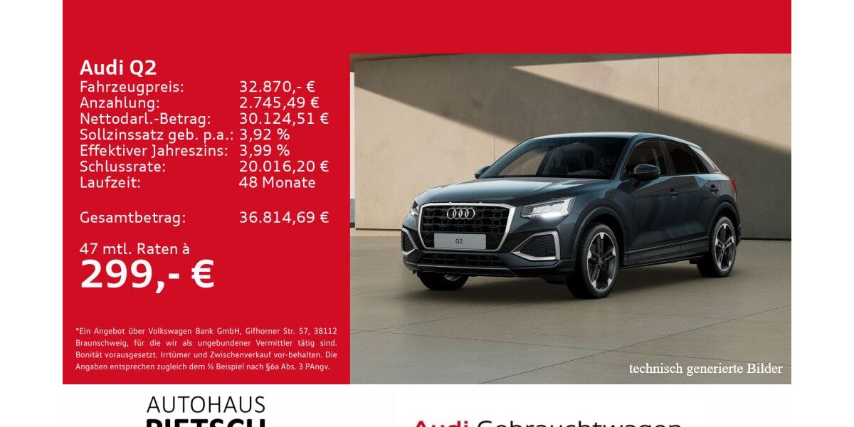 Audi Q2 9.409 km 32.870 € Melle 49324