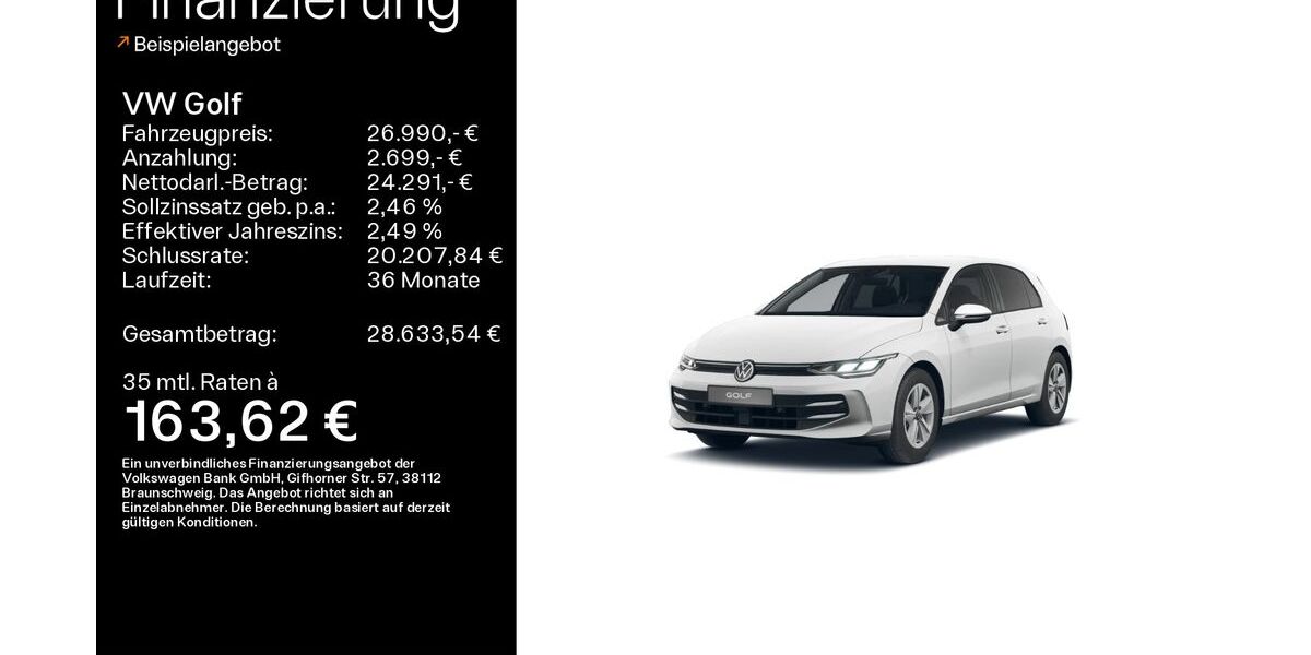 VW Golf 10.427 km 26.990 &euro; Lichtenfels 96215