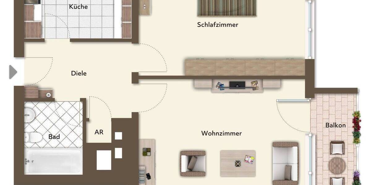Etagenwohnung Kirchseeon - 2 Zimmer, 60 m&sup2;, 278.000&euro; | Angebot:25726678