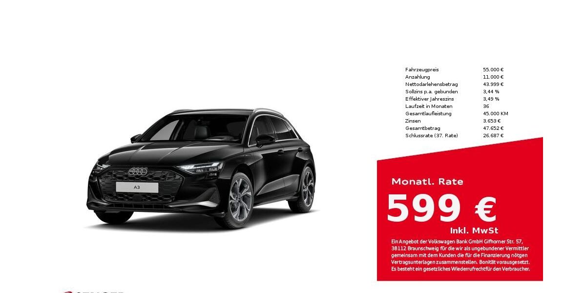 Audi A3 11.738 km 55.000 &euro; Lingen 49809