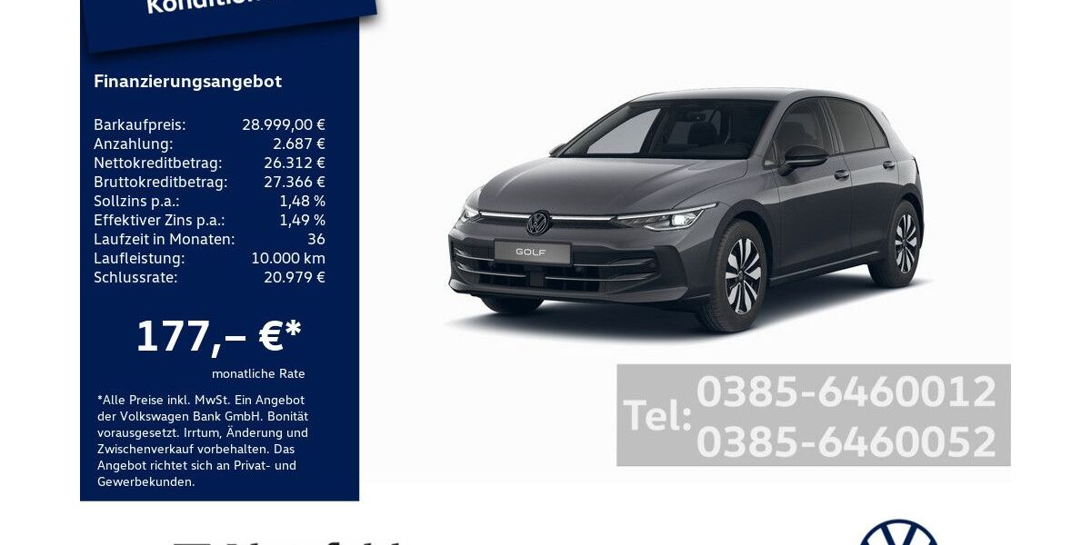 VW Golf 15.200 km 28.999 &euro; Schwerin 19061