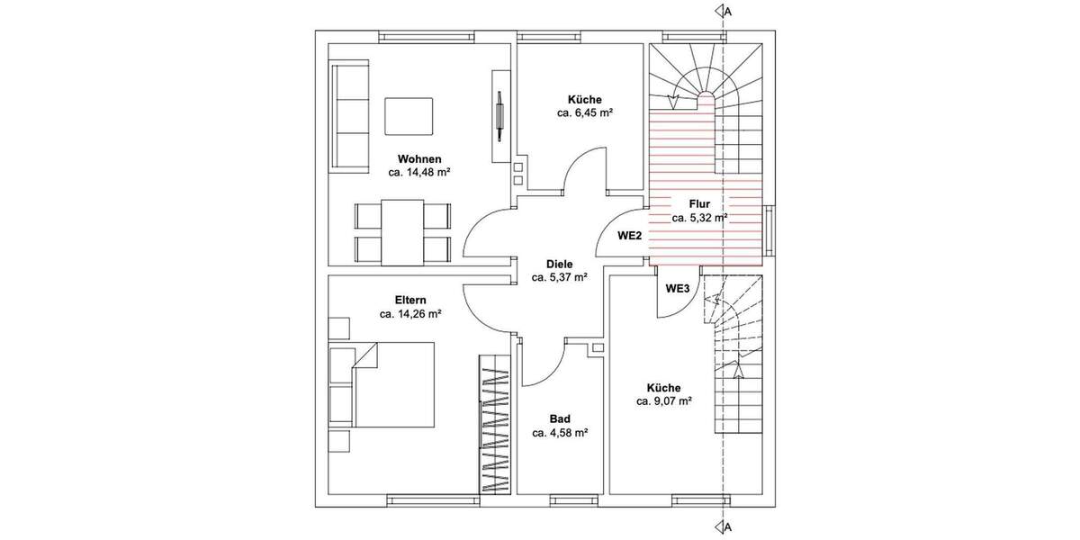 Etagenwohnung Lünen Wethmar - 2 Zimmer, 45 m&sup2;, 600&euro; | Angebot:25614810