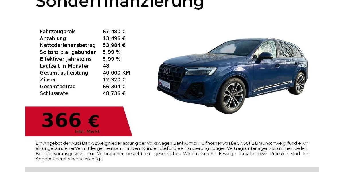 Audi Q7 21.199 km 67.480 &euro; Dessau-Roßlau 06844