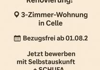 Frisch renovierte 3-Zimmer-Wohnung im Zweifamilienhaus - Celle