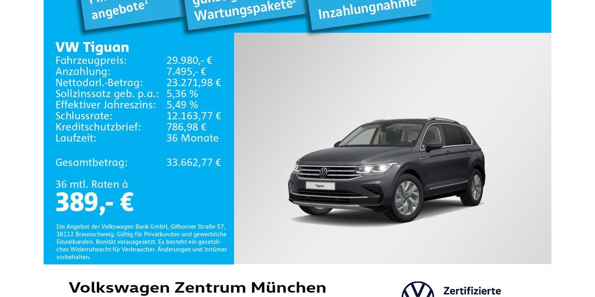 VW Tiguan 50.688 km 29.980 &euro; München 80687
