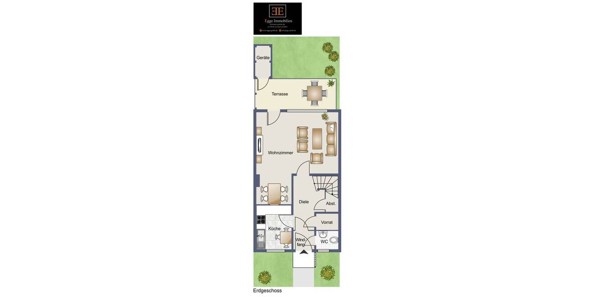 Frisch saniertes Reihenmittelhaus mit 6 Zimmern, Balkon und Einzelgarage zu vermieten - Reihenmittelhaus Rellingen | Angebot:26346609