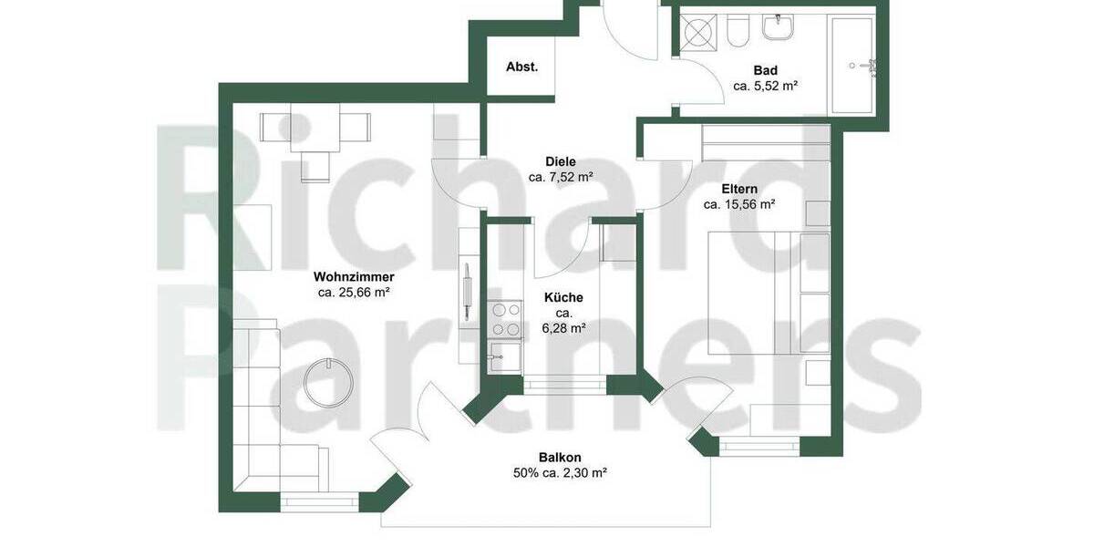 Etagenwohnung Wengen Weitnau Wengen - 2 Zimmer, 64 m&sup2;, 239.000&euro; | Angebot:26119181