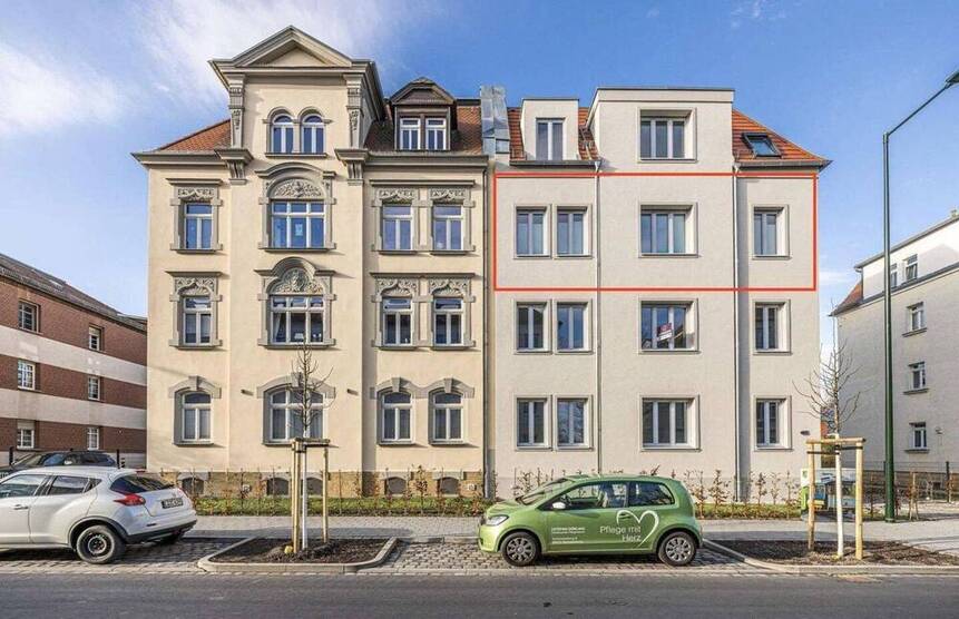 Moderne, neuwertige 4-Raum-Wohnung mit. lux. Innenausstattung, Balkon, EBK und weiteren Extras