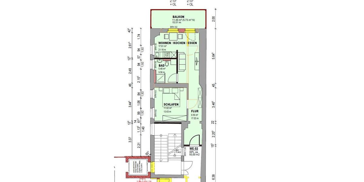 Etagenwohnung Werdau - 2 Zimmer, 50 m&sup2;, 370&euro; | Angebot:26618994