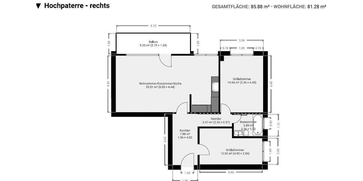Hochparterre Bad Breisig - 3 Zimmer, 81 m&sup2;, 890&euro; | Angebot:26087769
