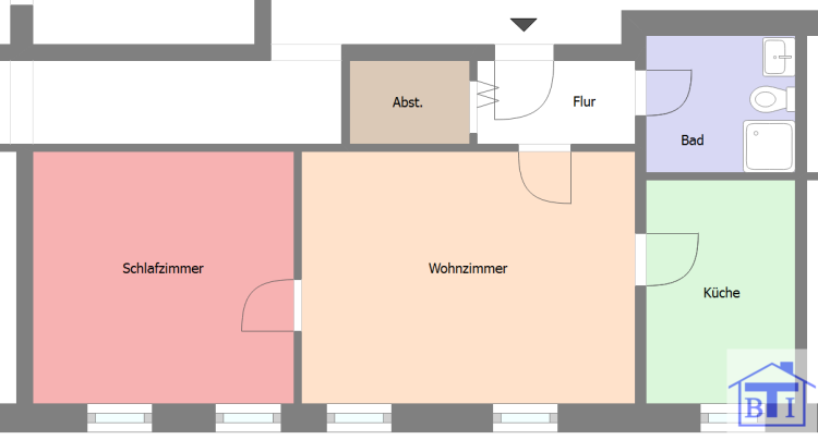 Etagenwohnung Zittau - 2 Zimmer, 59 m&sup2;, 278&euro; | Angebot:25976347