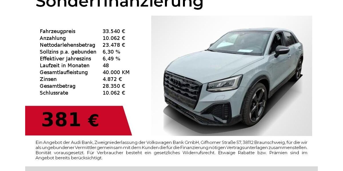 Audi Q2 9.500 km 32.480 &euro; Nürnberg 90411