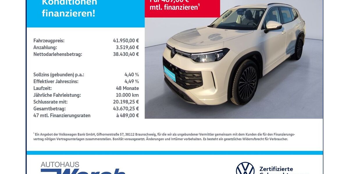 VW Tayron 12.832 km 41.949 &euro; Südharz 06536